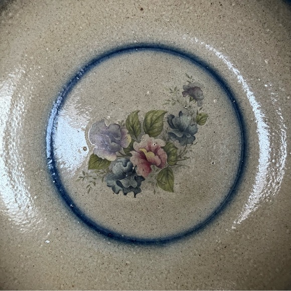 Vintage Monroe Salt Works Delicate Flowers Floral Print  Pasta Plate - Picture 4 of 6